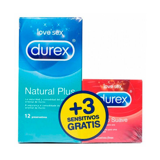 Durex Natural Plus + Durex Sensitivo Conf