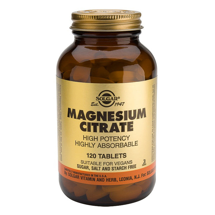 Solgar Citrato De Magnesio 120 Comprimid