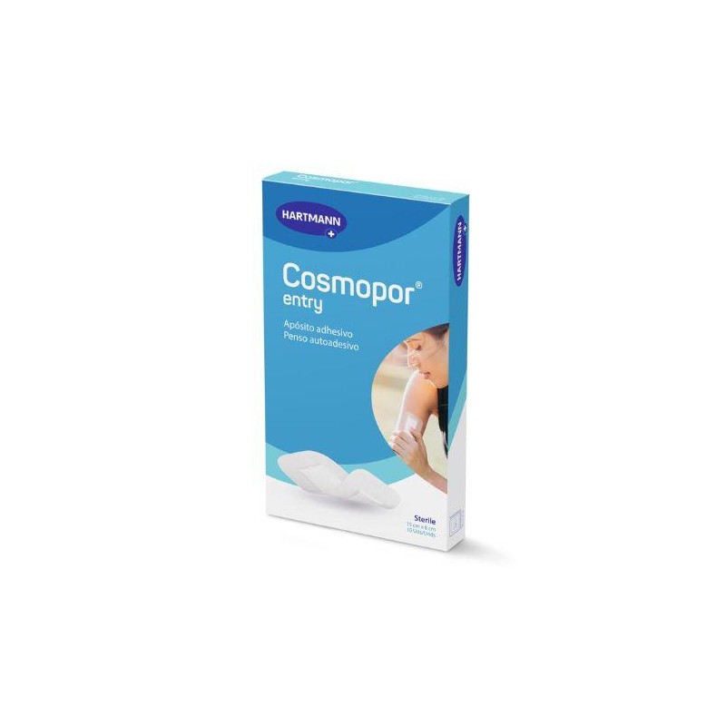 Cosmopor Entry apósito estéril de 15x8 cm para protección y cuidado de heridas.