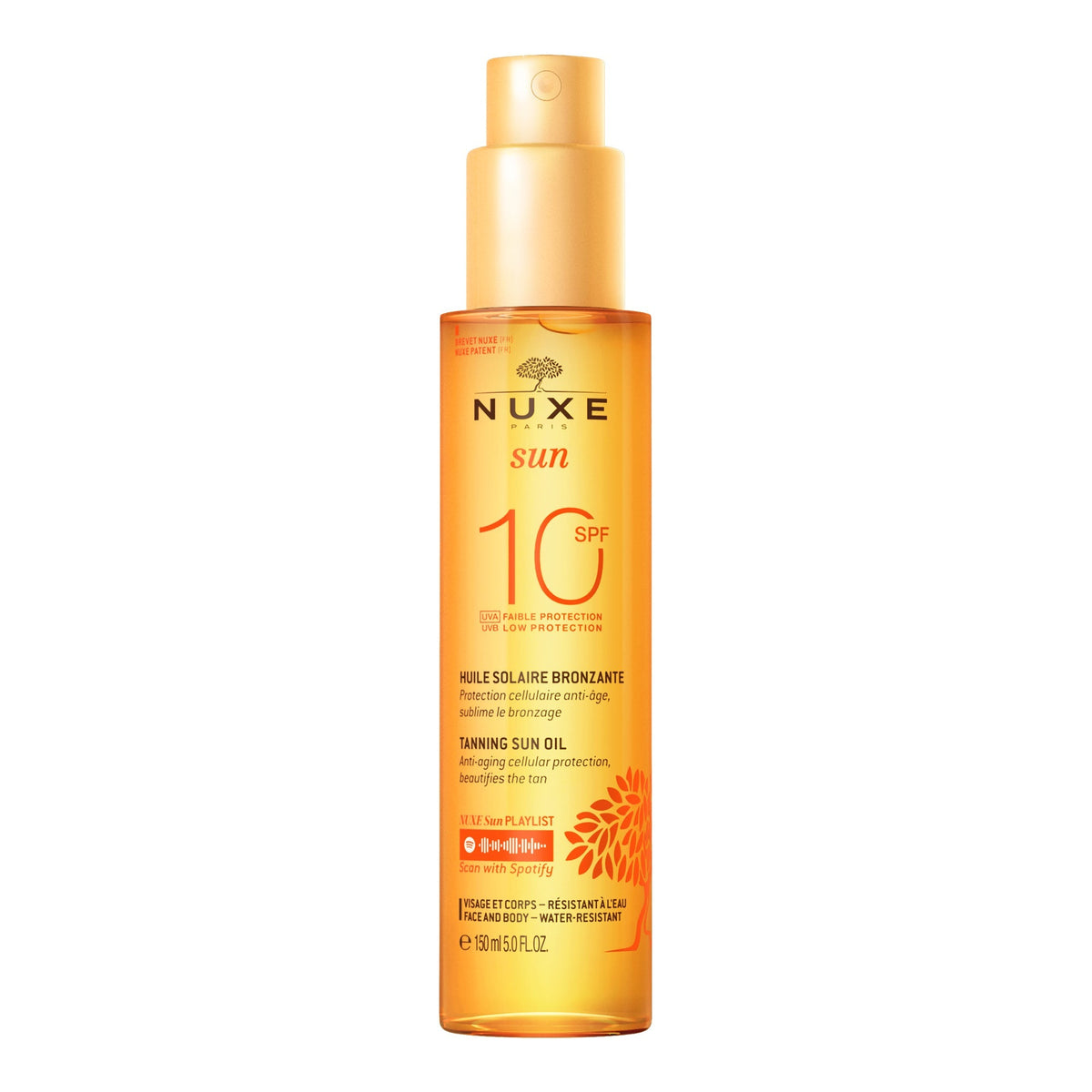 Nuxe Sun Aceite Spf0 Cara Cuerpo 150ml