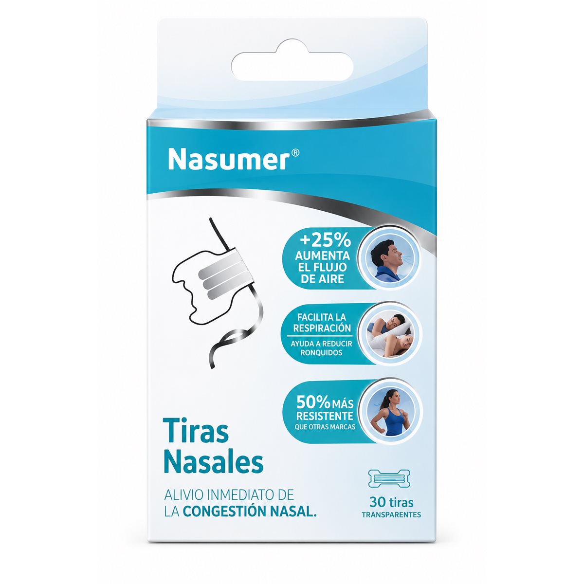 Nasumer Tiras Nasales 30u Transparent