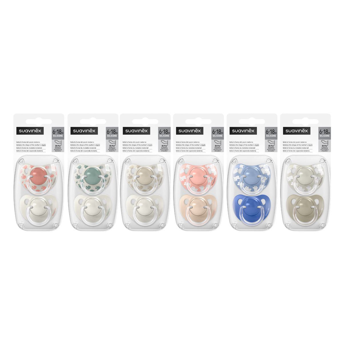 Chupete Silicona Anatomico Suavinex Clasico 6 - 18 Meses 2 Unidades