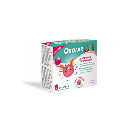 Orofar Kids 8 Piruletas Frambuesa