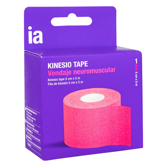 Interapothek Vendaje Kinesio Tape 1 Unidad 5 M X 5 Cm Color Fucsia