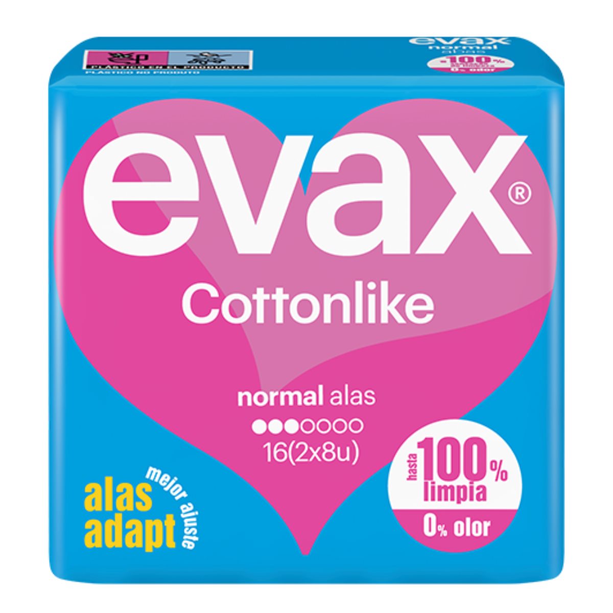 Evax Compresa Cottonlike Alas Normal 19u