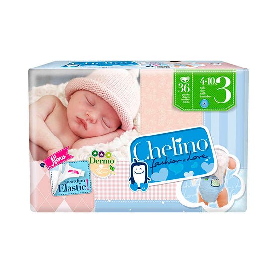 Pañal Chelino Infantil T.3 4-10kg 36 Uni