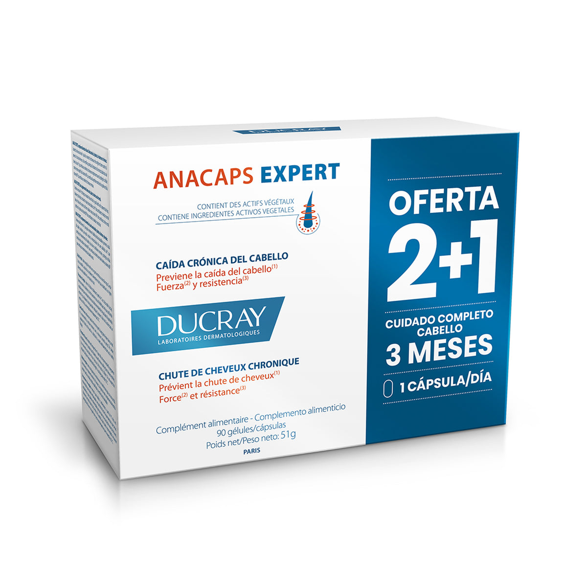 Ducray Trio Anacaps Progressiv 90 Caps