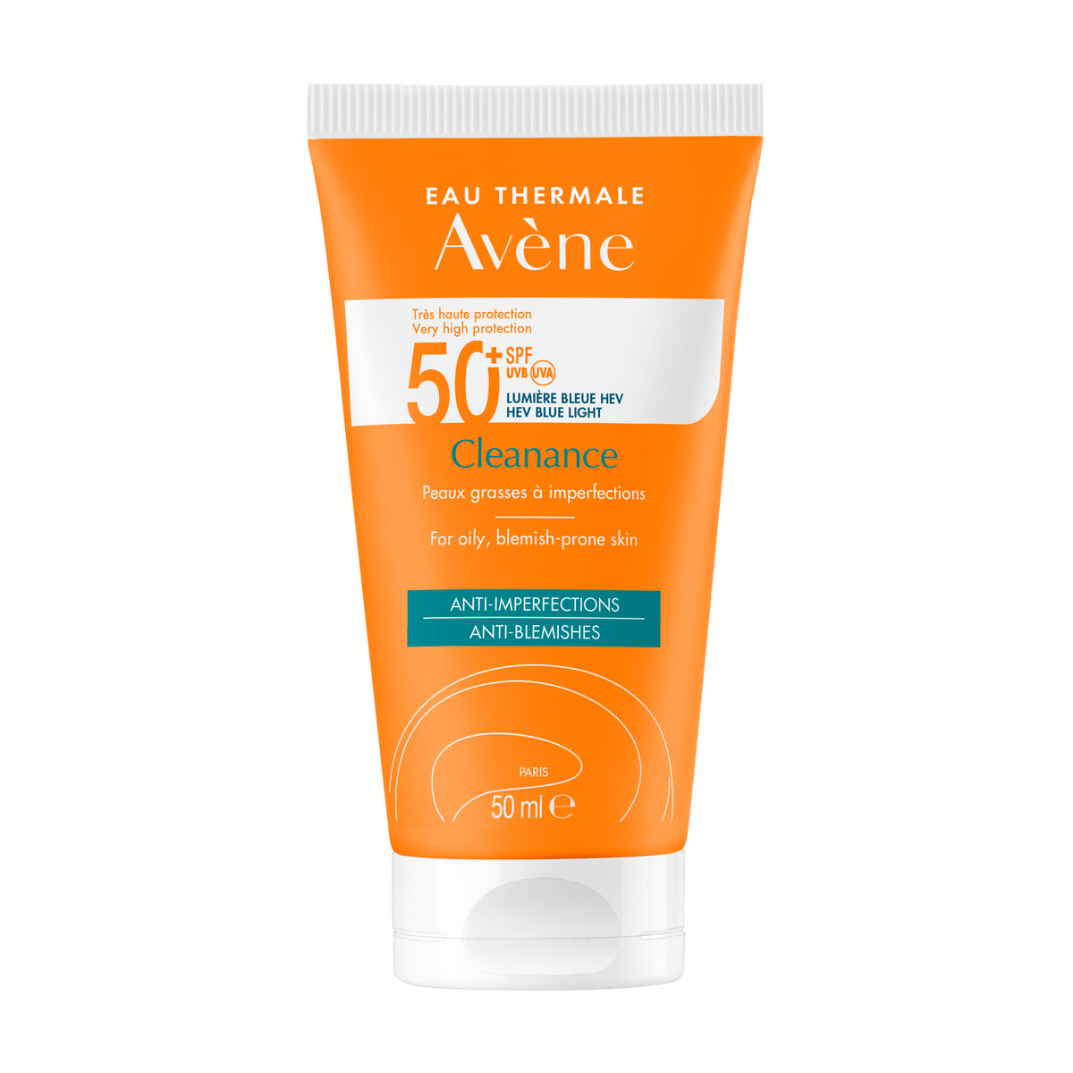 Avene Cleanance Fotoprotector Facial Spf50 Luz Azul. 50ml.