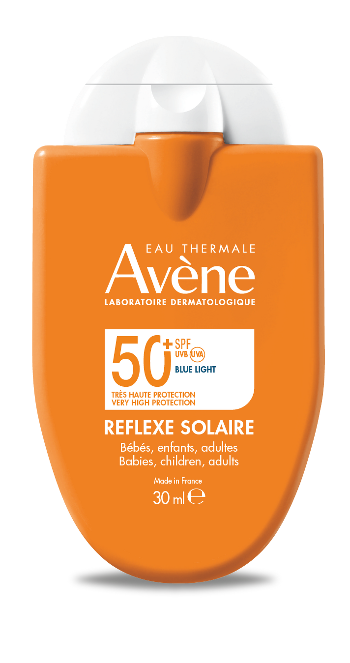 Avene Spf50+luz Azul Piel Sensible Reflexe Solaire 30 ML. Bebes, Niños Y Adultos.