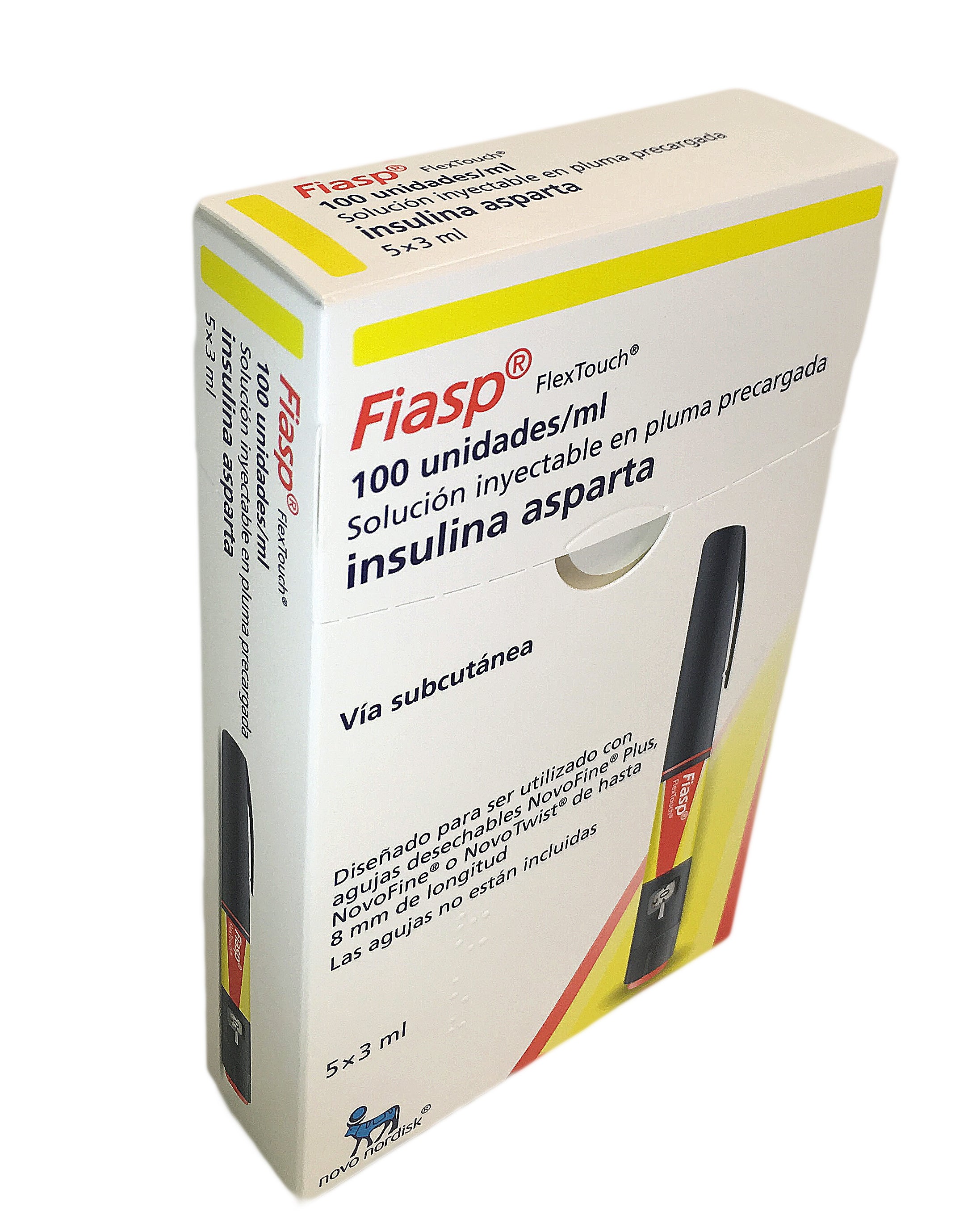 Fiasp 100 U/Ml 5 Plumas Solucion Inyectab