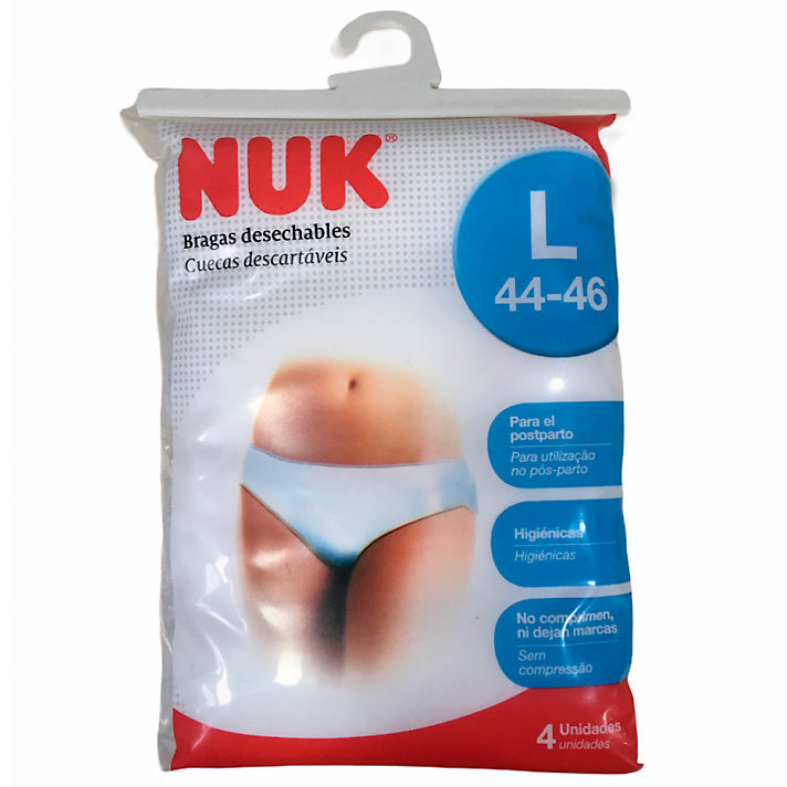 Braguitas Desechables Nuk T/L 4Und