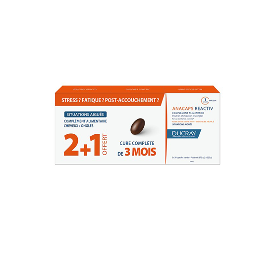 Anacaps tri-activ ducray 30 caps 3 cajas