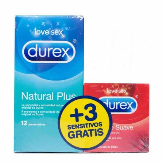 Durex Natural Plus + Durex Sensitivo Conf