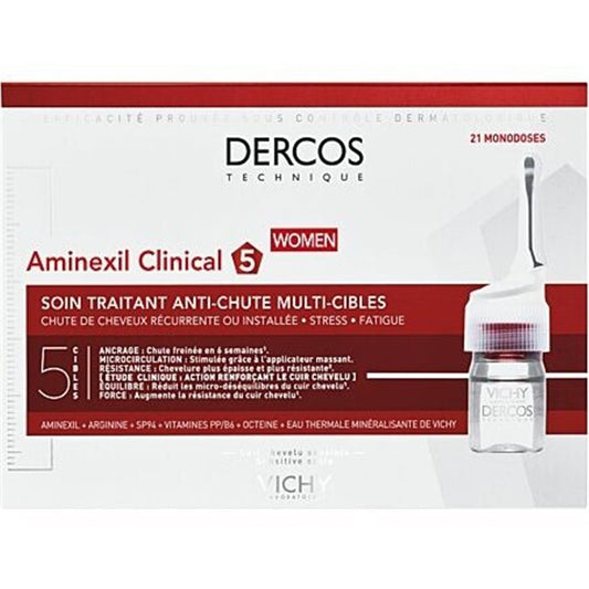 Vichy Dercos Aminexil Clinical 5 Mujer · 21 monodosis