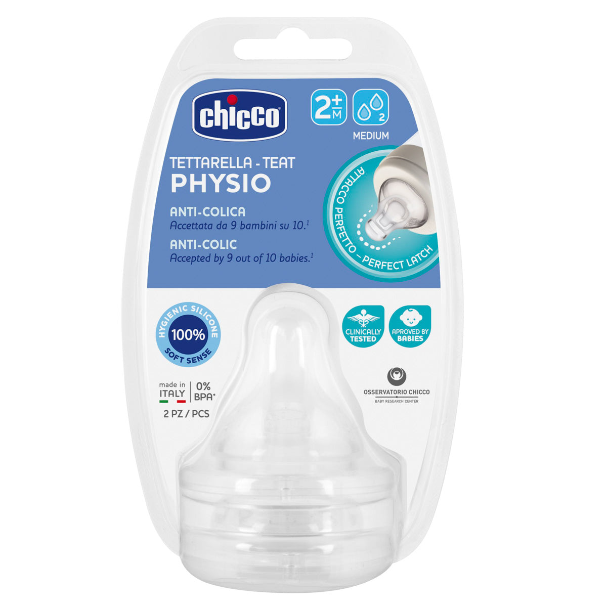 Tetina Silicona Flujo Medio Chicco Physio