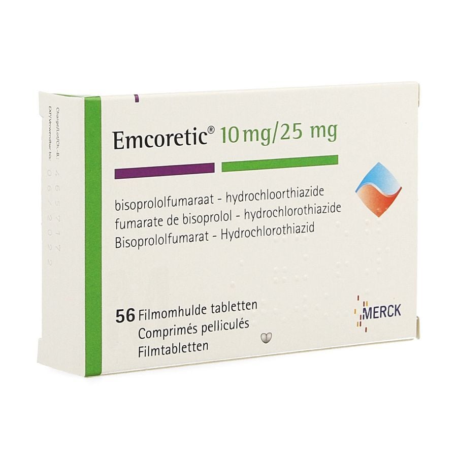 Emcoretic 10 Mg/25 Mg 56 Compr