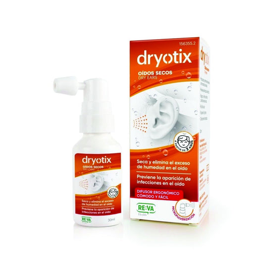 Envase de Dryotix Spray 30 ml, solución para el alivio de la sequedad ocular.