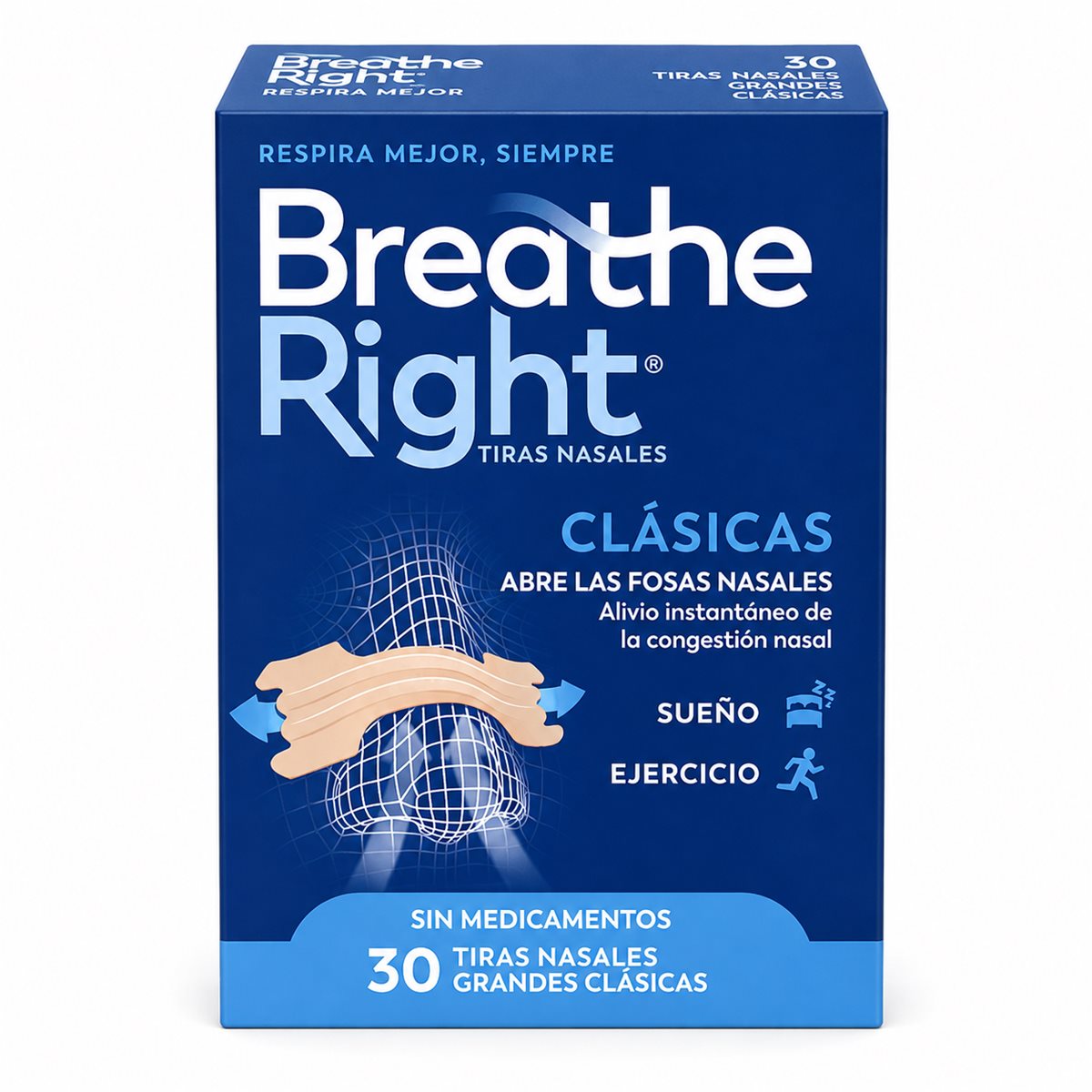 Breathe Right Tira Nasal Color T- Gde 30