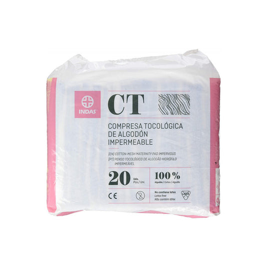 Compresas Tocologicas Indas Algodon 20 U