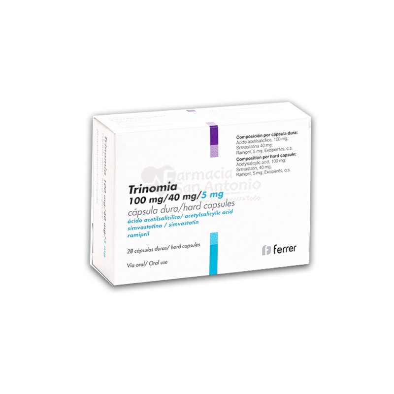 Trinomia 100 Mg/40 Mg/5 Mg 28 Capsulas