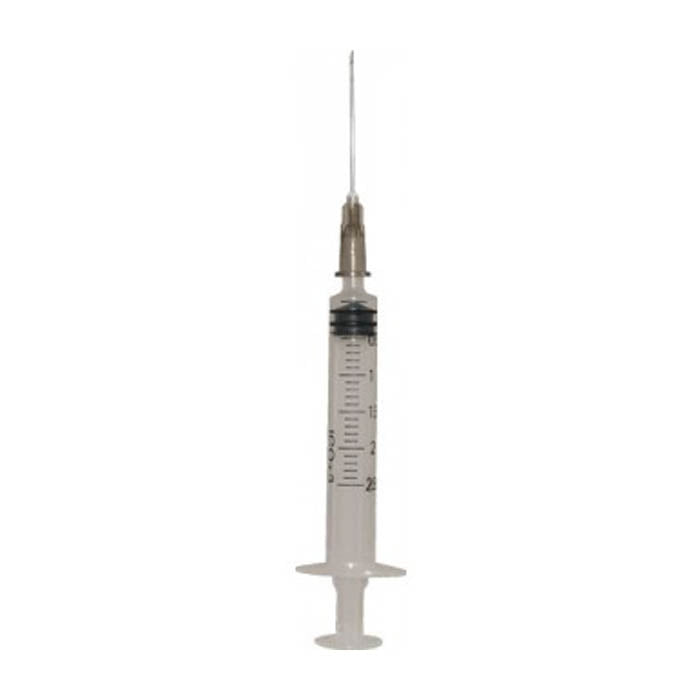 Jeringa C/A Icogamma de 2 ml con aguja de 0,7x30 mm, estéril, para uso sanitario.