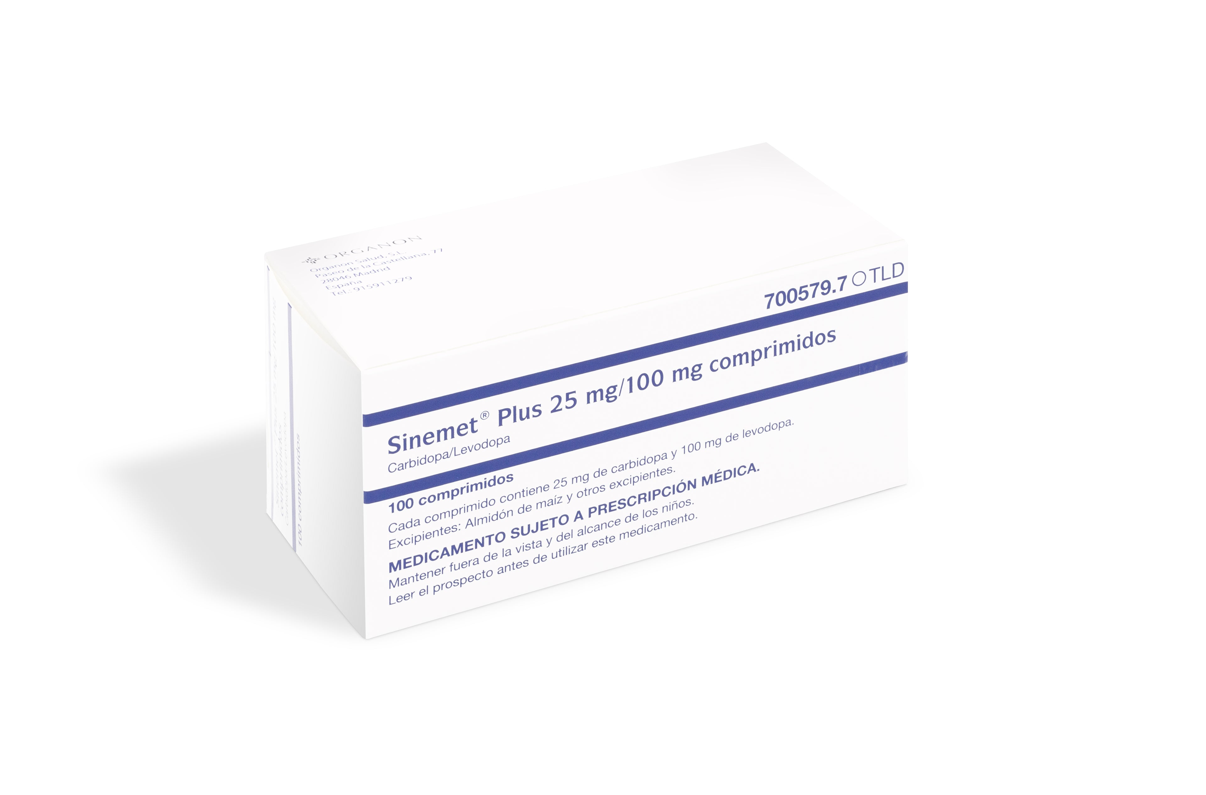 Sinemet Plus 100/25 Mg 100 Comprimidos