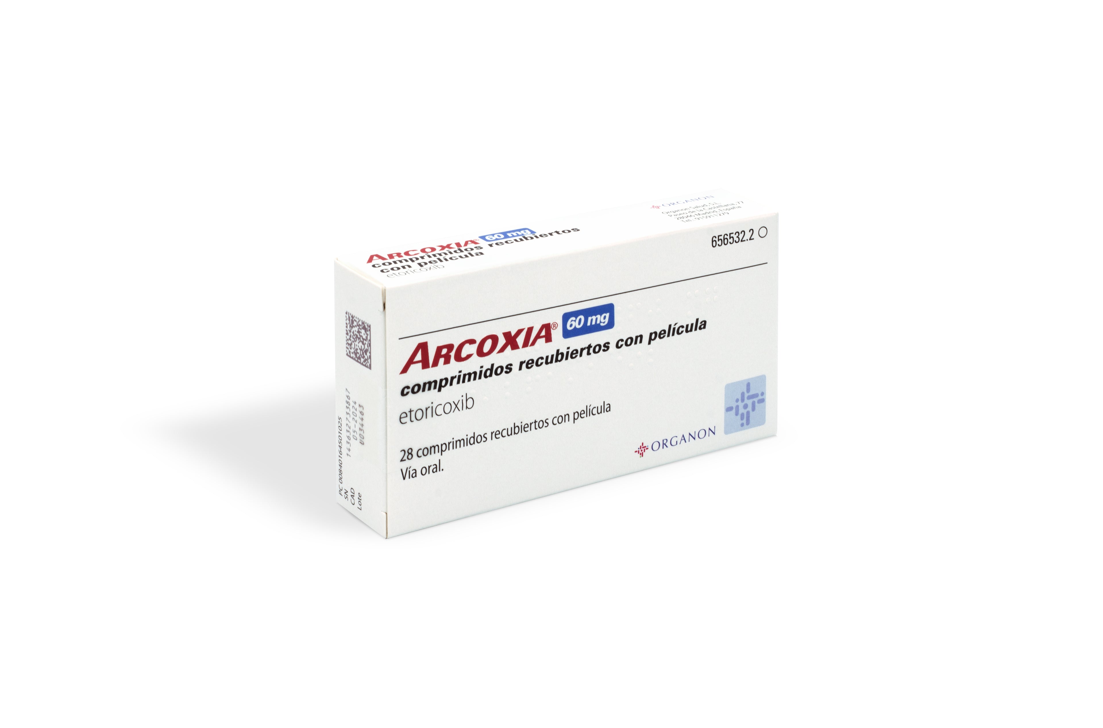 Arcoxia 60 Mg 28 Comprimidos Recubiertos