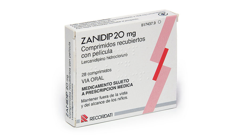 Zanidip 20 Mg 28 Comprimidos Recubiertos