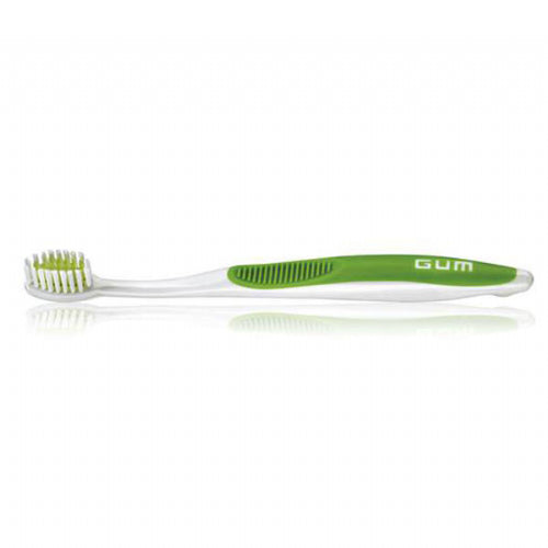 Cepillo dental Gum 123 diseñado para ortodoncia, con cerdas cónicas para limpiar alrededor de bracke