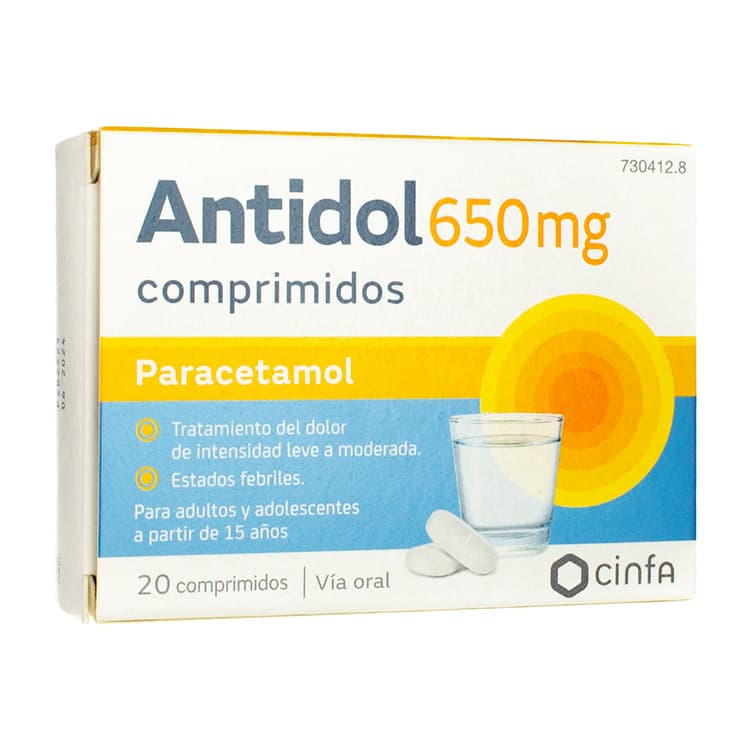 Antidol 650 Mg 20 Comprimidos