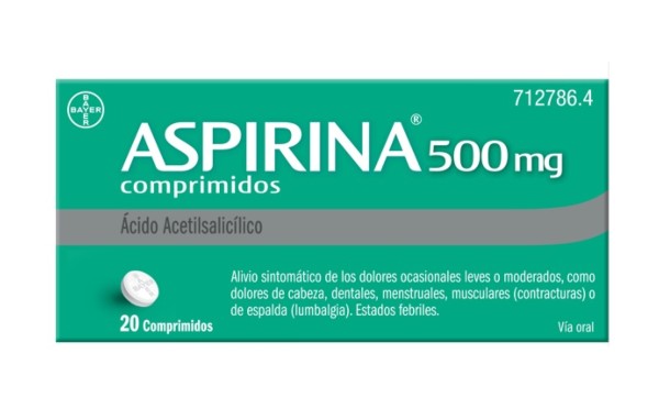 Aspirina Elam Pharma 500 Mg 20 Comprimido