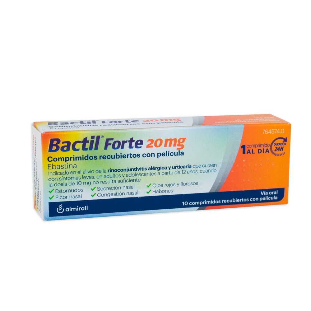 Bactil Forte 20 Mg 10 Comprimidos Recubie