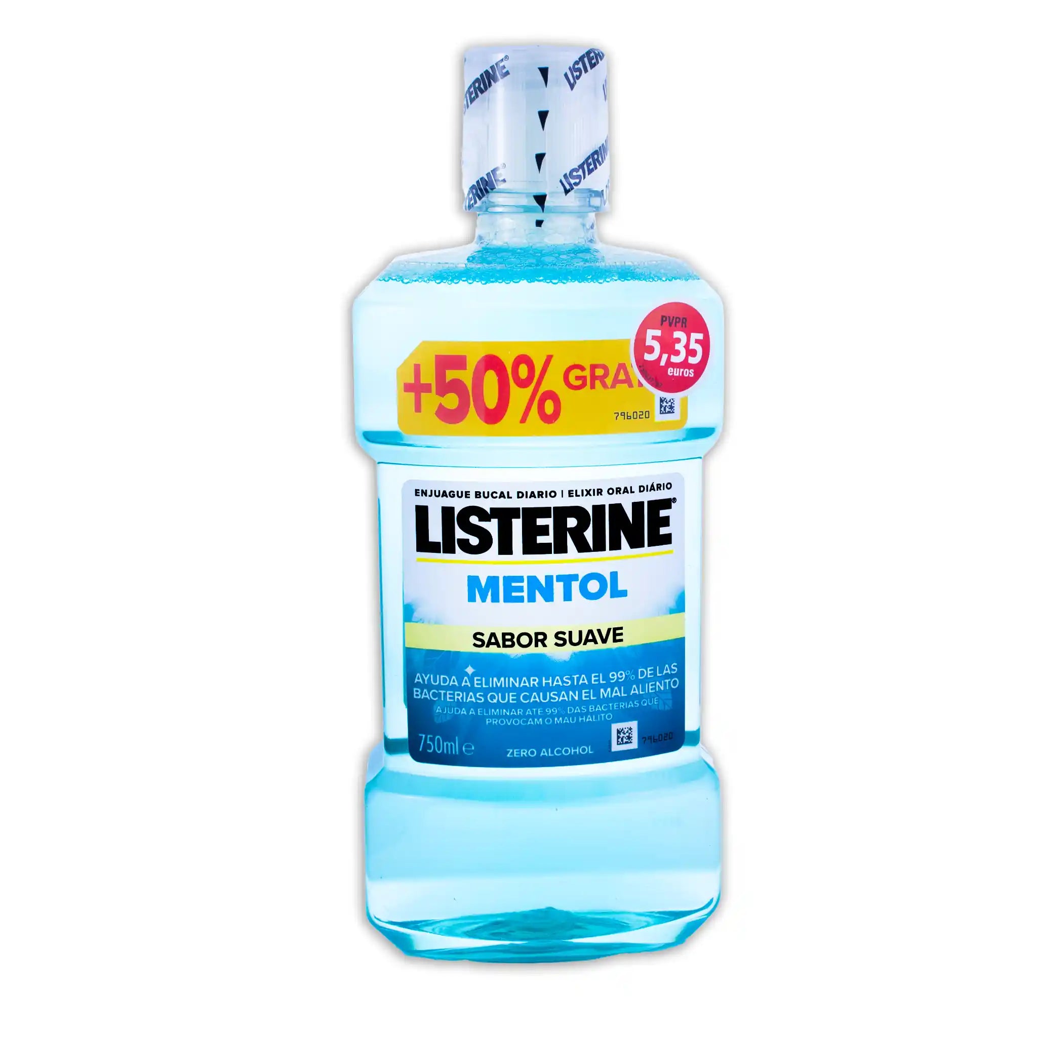 Listerine Mentol Suave 750 Ml.