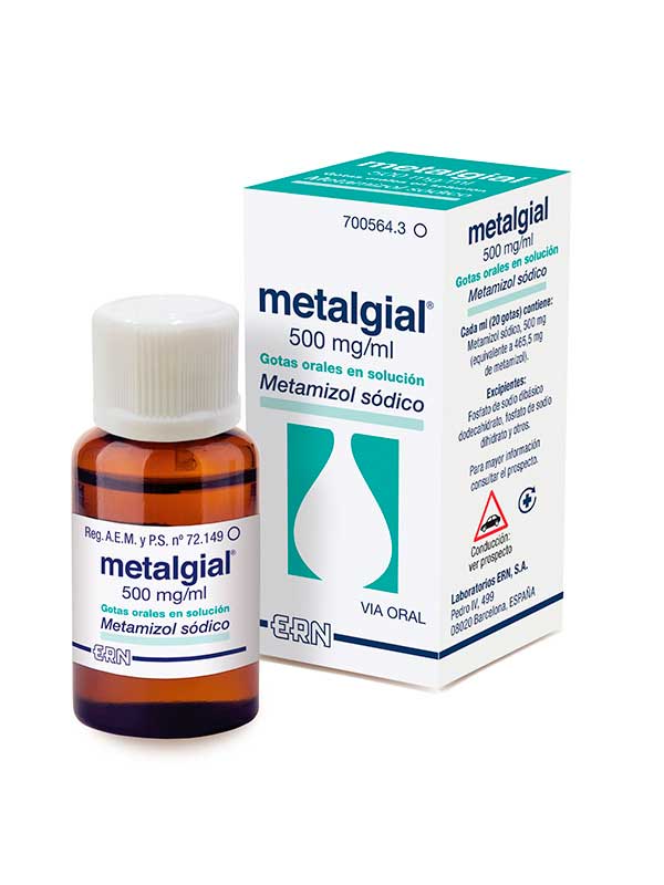 Metalgial 500 Mg/Ml Gotas Orales Solucion