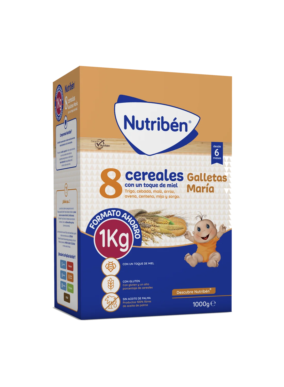 Nutriben 8 Cereales Y Miel Galletas Maria