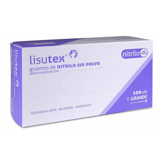 Guantes Nitrilo Sin Polvo Lisutex Para Ex