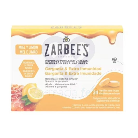 Zarbees Garganta Ext Inm Miel Limon 24 P