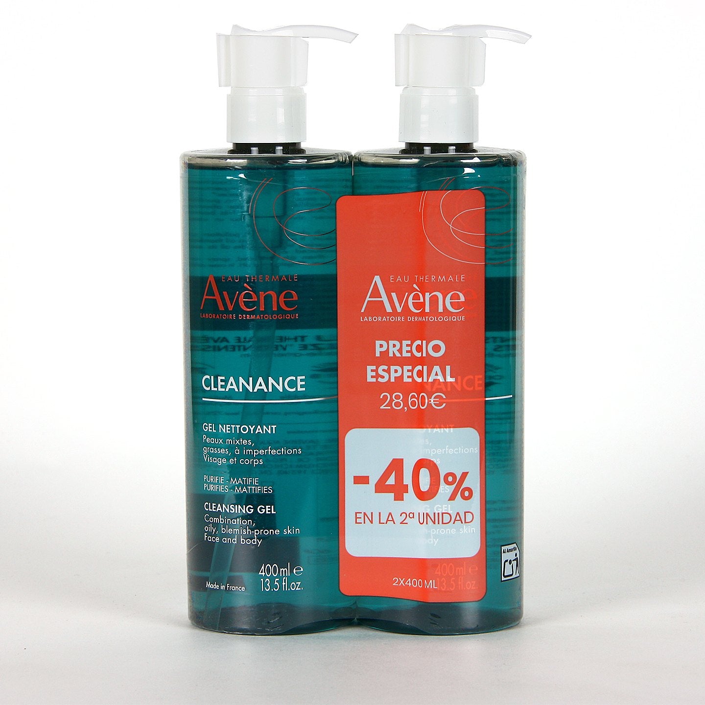 Avène Cleanance Pack Gel Limpiador 400ml.