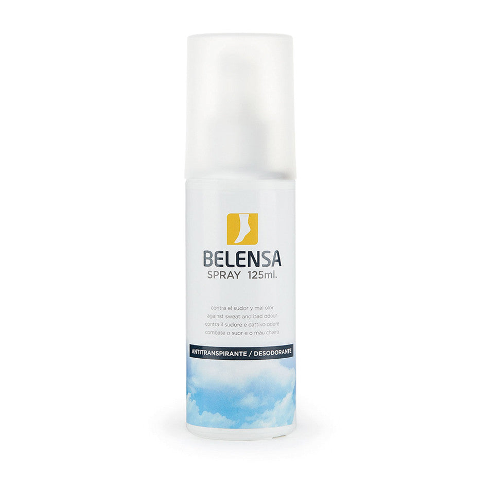 Botella de Belensa Antitranspirante Spray 125 ml en un fondo blanco