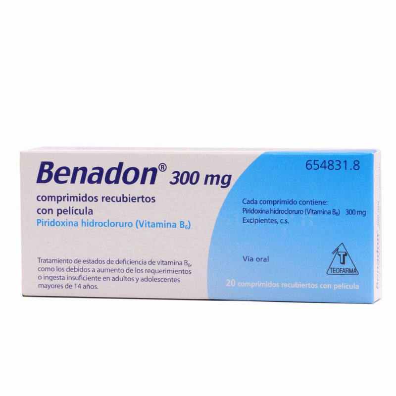 Benadon 300 Mg 20 Comprimidos