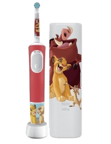 Cepillo Eléctrico Infantil Oral-B El Rey sonriendo, diseñado para niños, con cerdas suaves y mango e