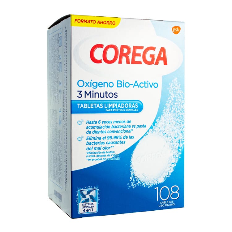 Corega Oxigeno Bio-Activo Limpieza Protes
