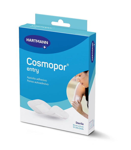Cosmopor Entry Aposito Esteril 10 X 8 Cm, apósito estéril para protección de heridas en FlyFarma.