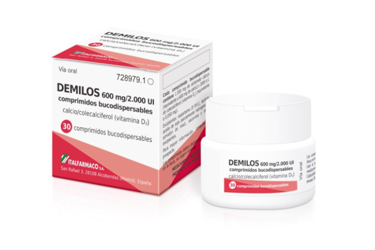 Demilos 1500 Mg (600 Mg Ca)/2000 Ui 30 Co