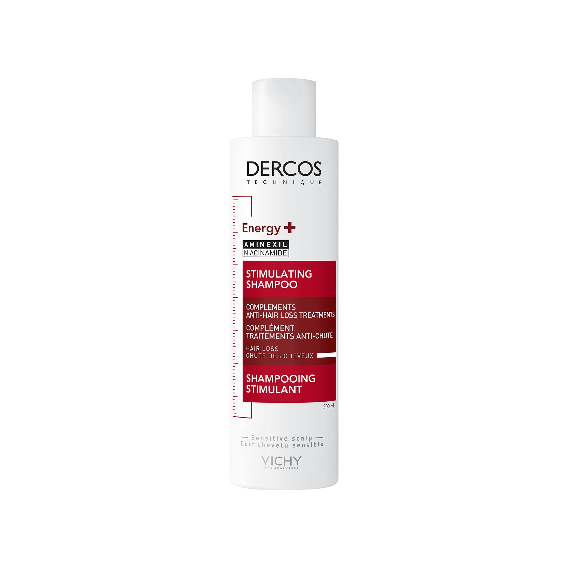 Bote de Vichy Dercos Champú Estimulante Aminexil de 200 ml