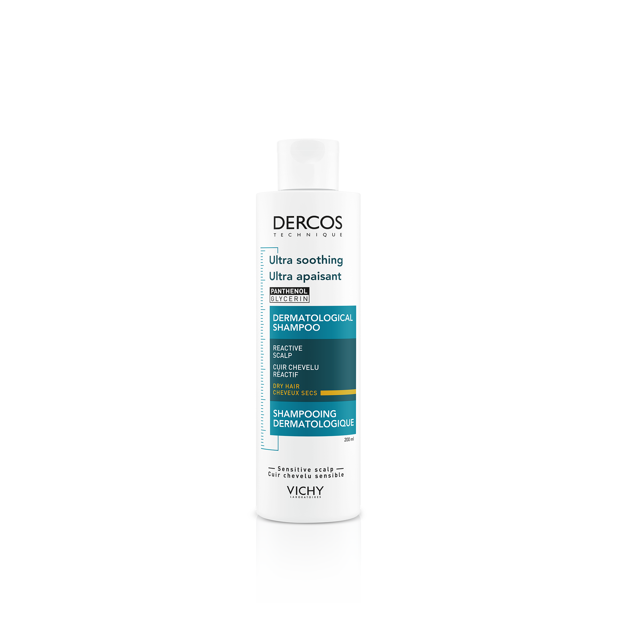 Vichy Dercos Champú Ultra Calmante Cabello Seco o Coloreado · 200 ml
