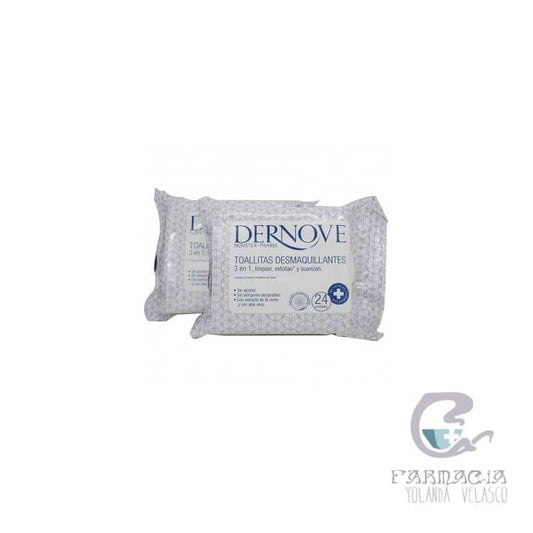 Toallitas desmaquillantes Dernove para una limpieza facial suave e hidratante.