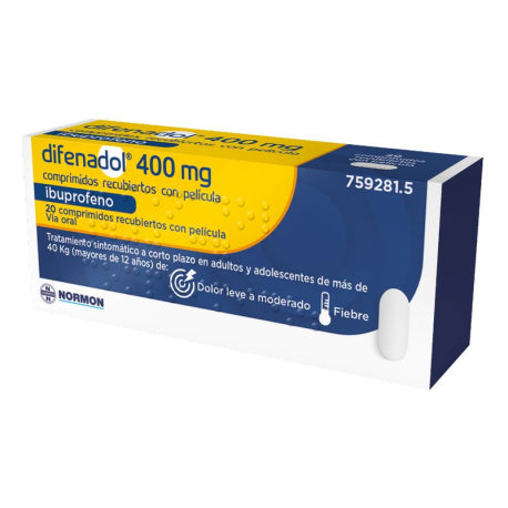 Difenadol 400 Mg 20 Comprimidos Recubiert