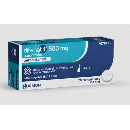 Difenatil 500 Mg 20 Comprimidos
