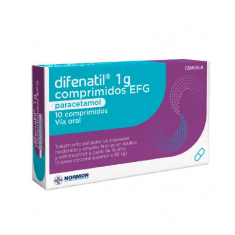 Difenatil Efg 1 G 10 Comprimidos